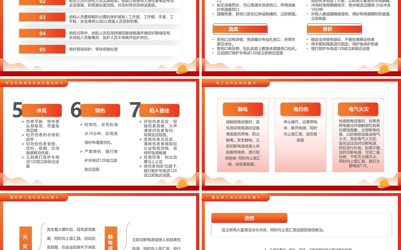 橙红简约风全国安全生产月宣传PPT模板