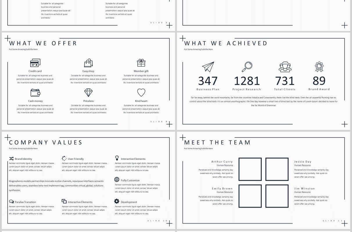 时尚高端图文排版PPT模板版式设计Suave Powerpoint Template