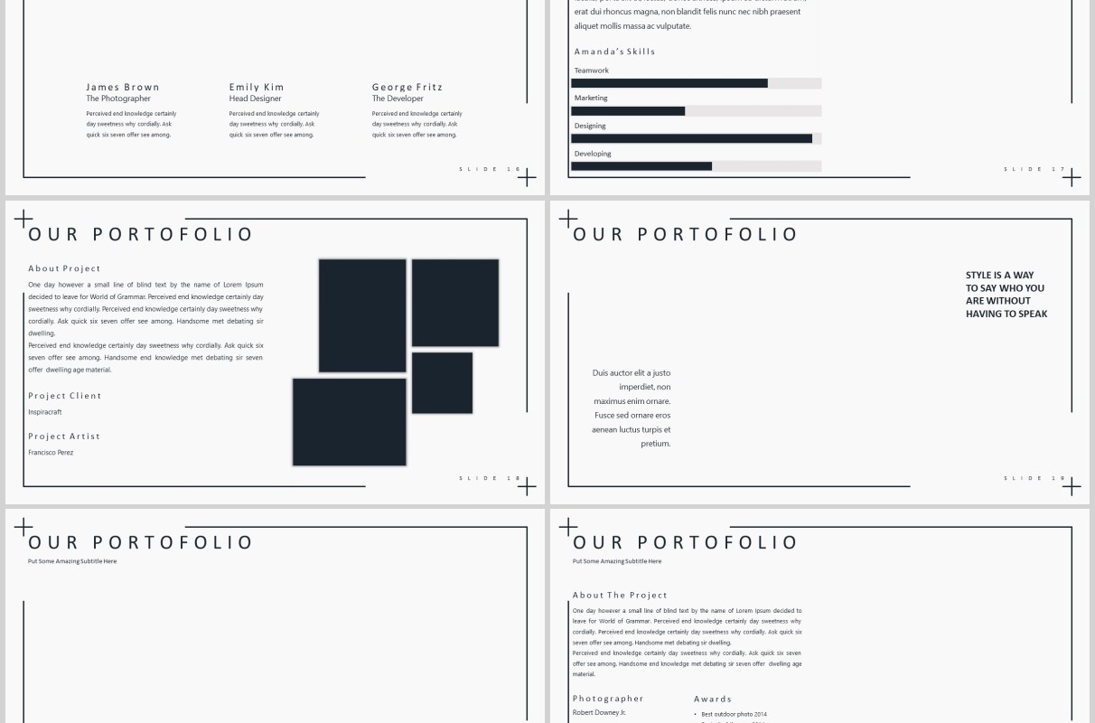 时尚高端图文排版PPT模板版式设计Suave Powerpoint Template