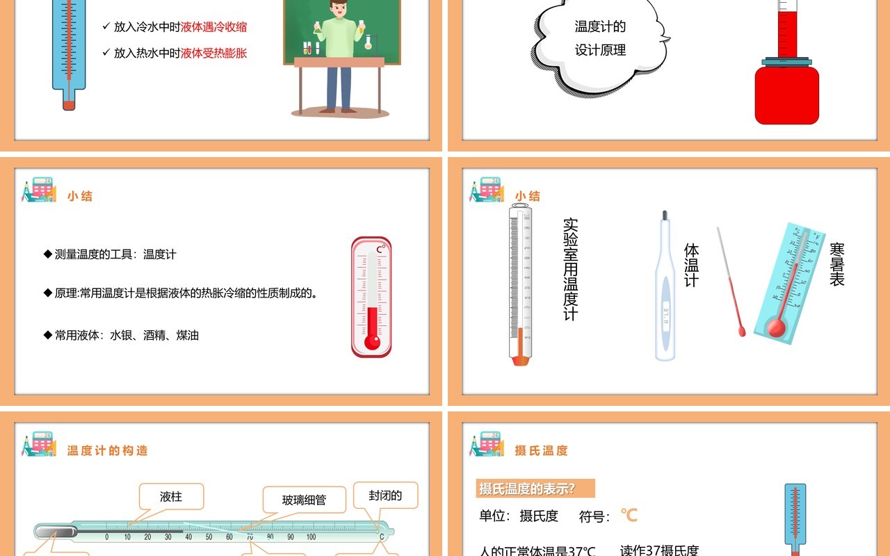 部编版八年级物理上册第三单元物态变化3.1温度课件PPT模板