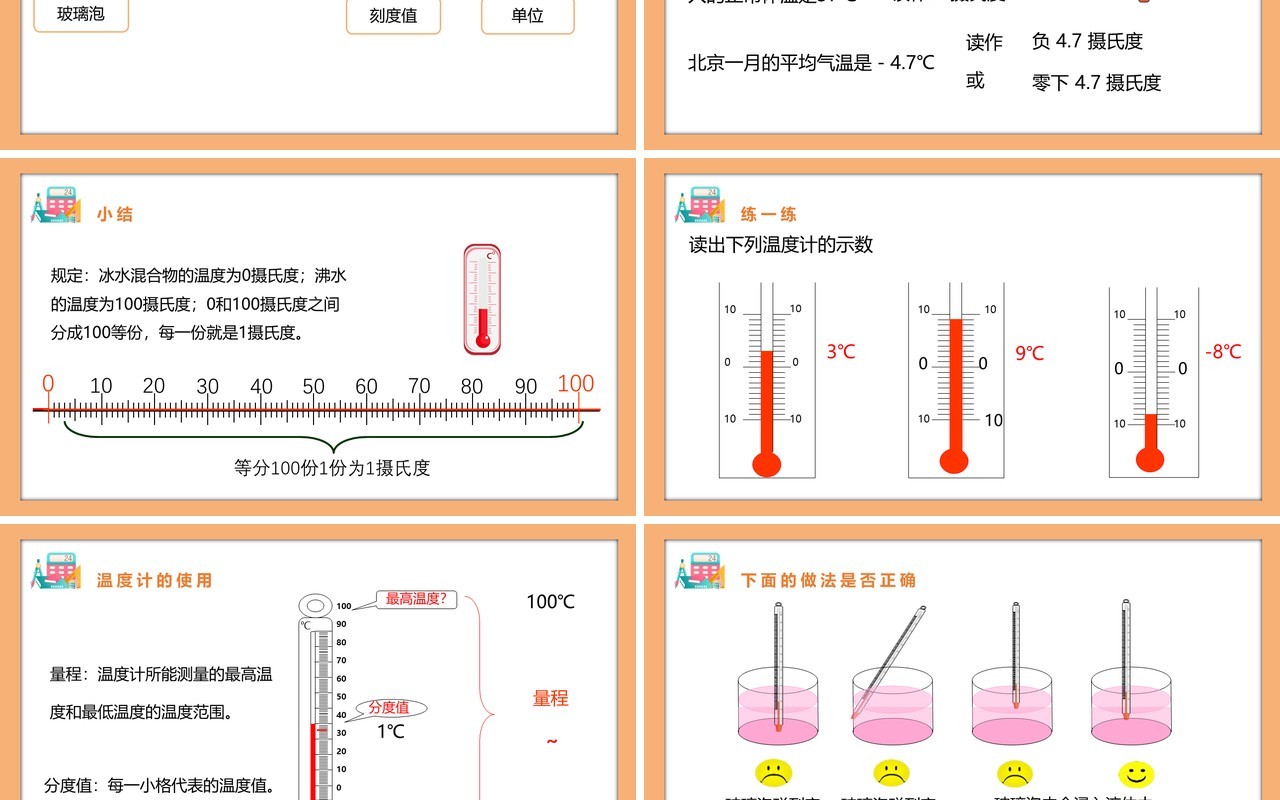 部编版八年级物理上册第三单元物态变化3.1温度课件PPT模板