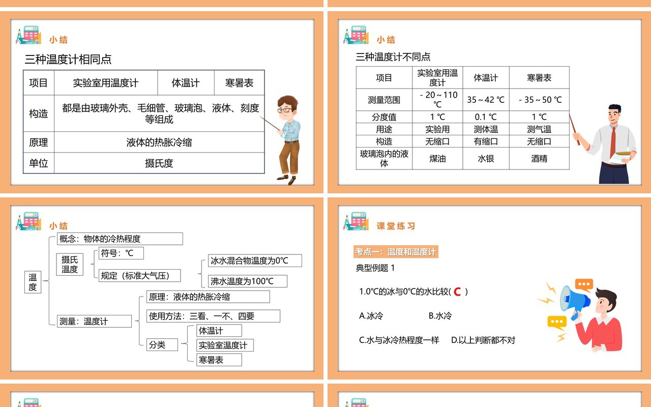 部编版八年级物理上册第三单元物态变化3.1温度课件PPT模板