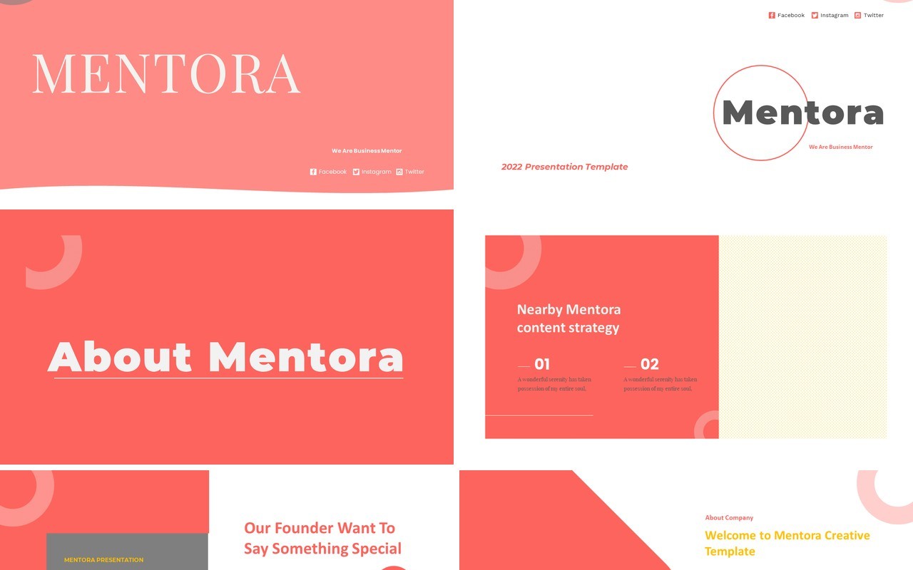 红色企业工作汇报PPT模板（无图可插图）Mentora No Imge