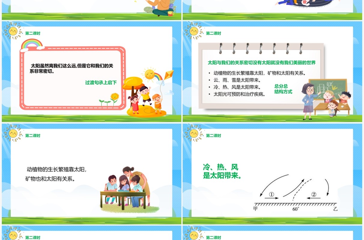 部编版五年级语文上册太阳课件PPT模板
