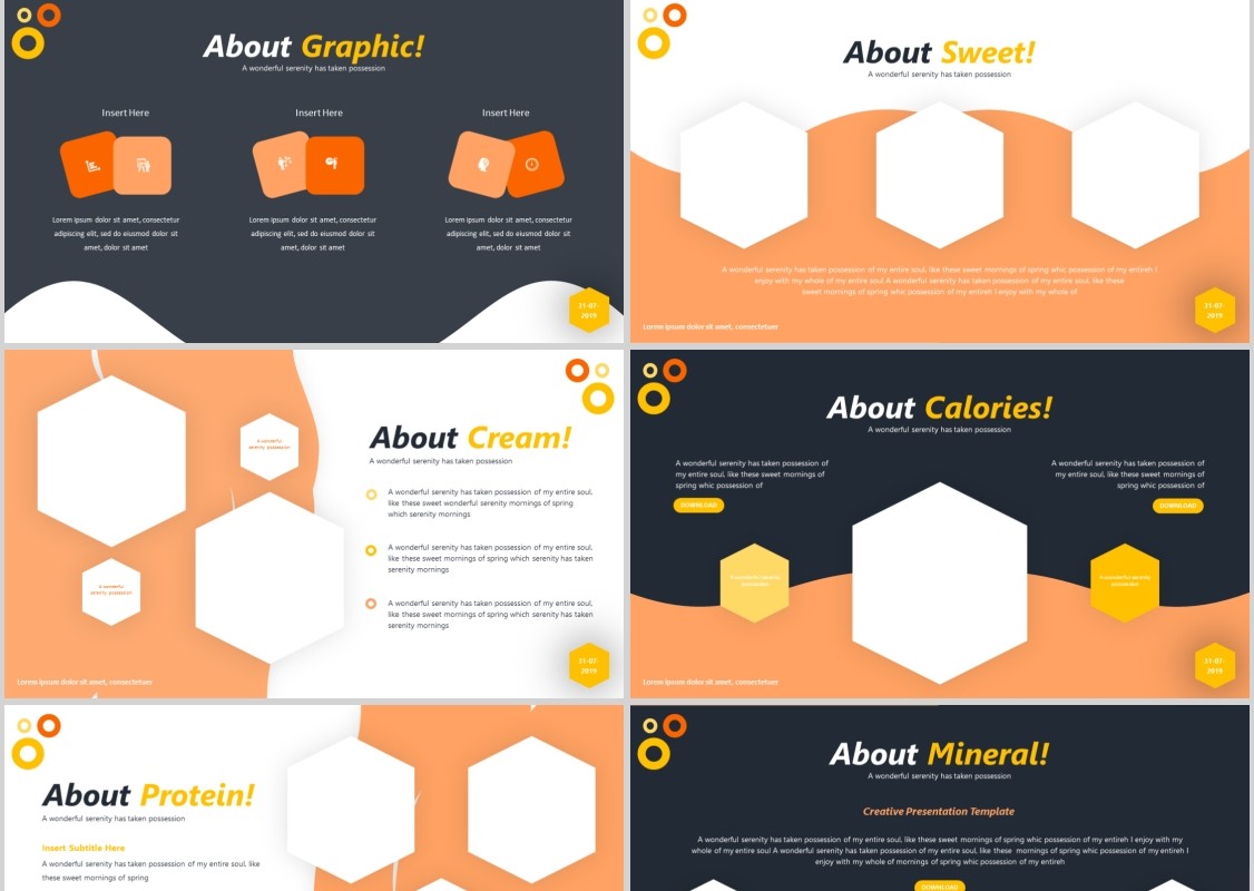 面包甜点美食餐饮PPT模板Cheezy Powerpoint Template