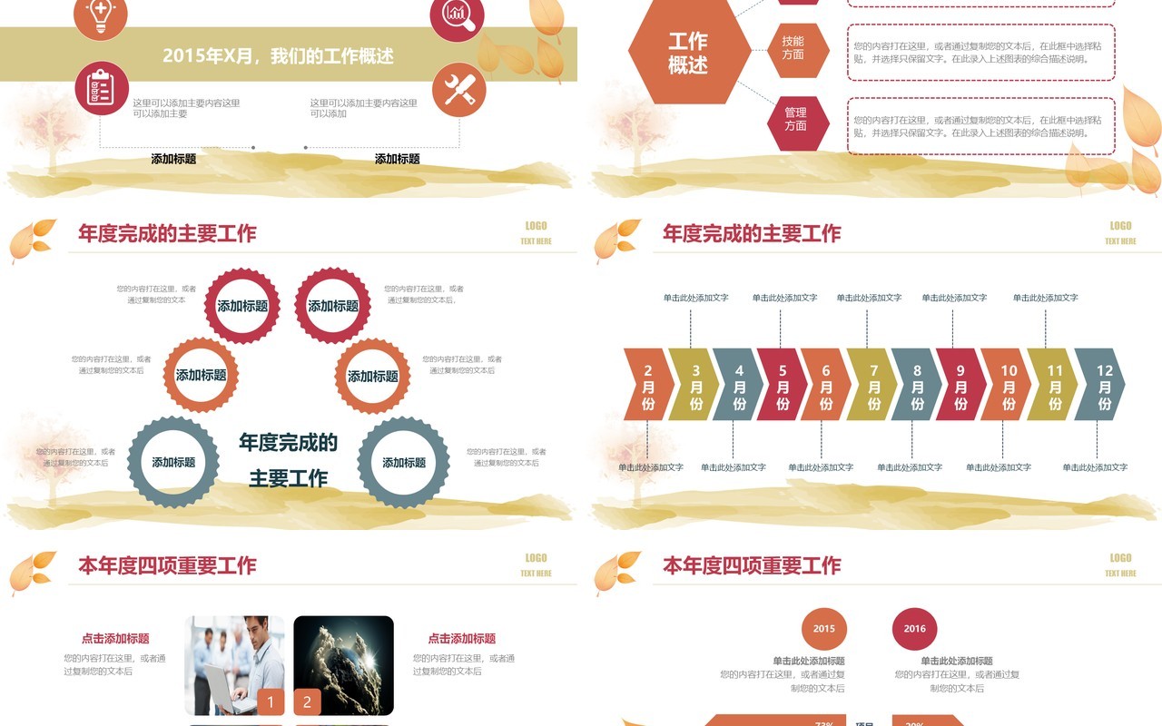工作汇报年终总结模板设计