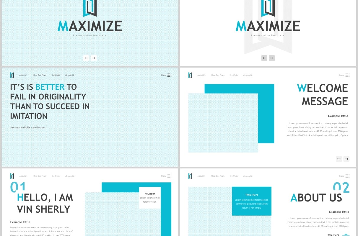 蓝色公司介绍分析报告PPT模板maximize powerpoint template