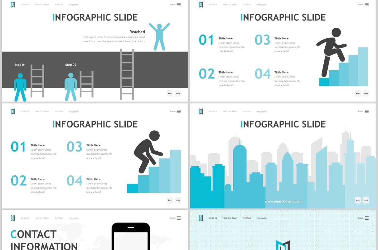 蓝色公司介绍分析报告PPT模板maximize powerpoint template