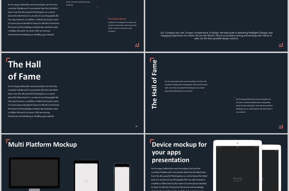 深色高端商务产品项目计划展示公司介绍PPT模板版式设计Corner Powerpoint Template