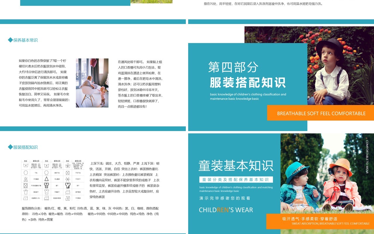 童装分类及搭配保养基本知识动态PPT模板