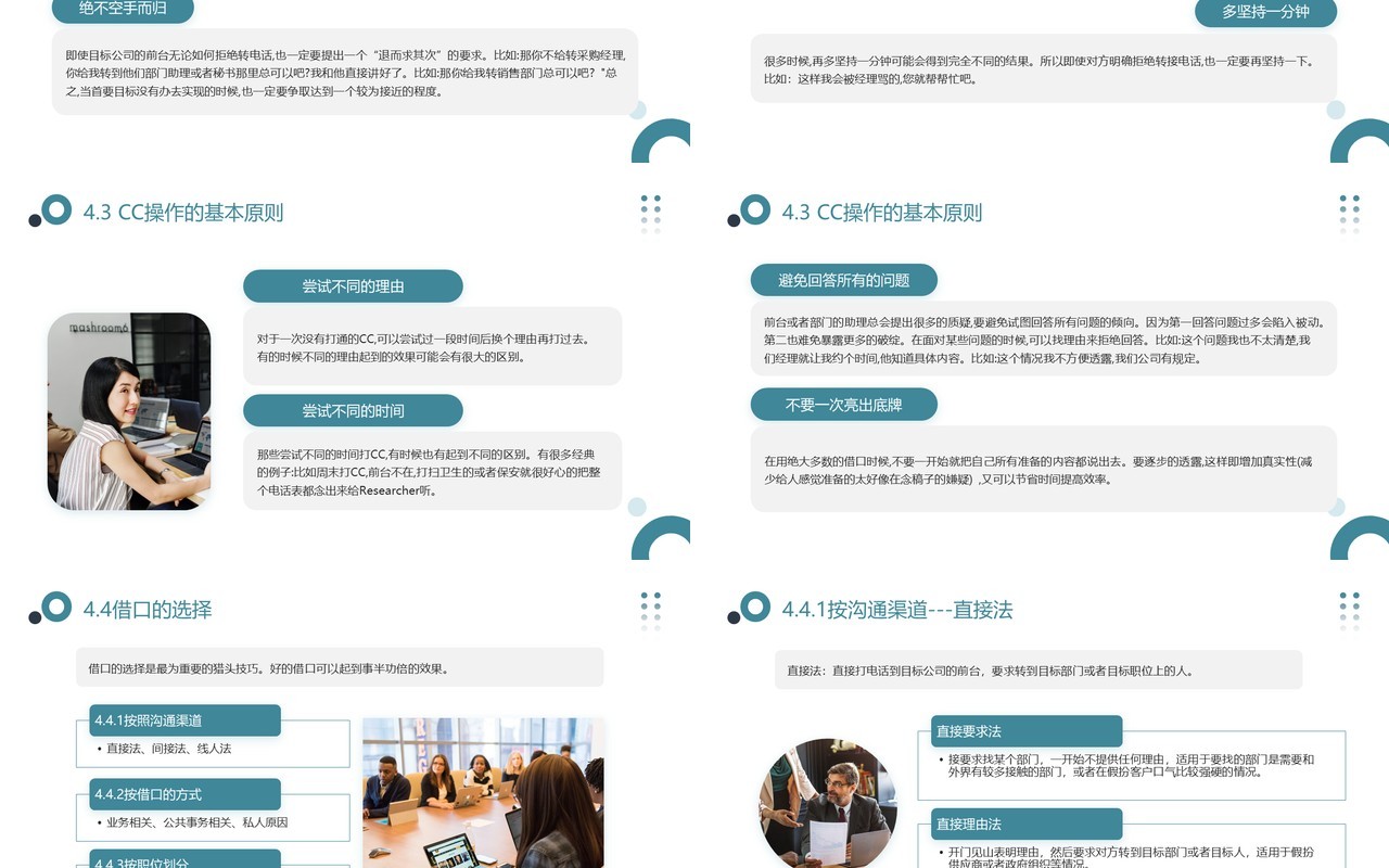 绿色商务风猎头的认识PPT模板