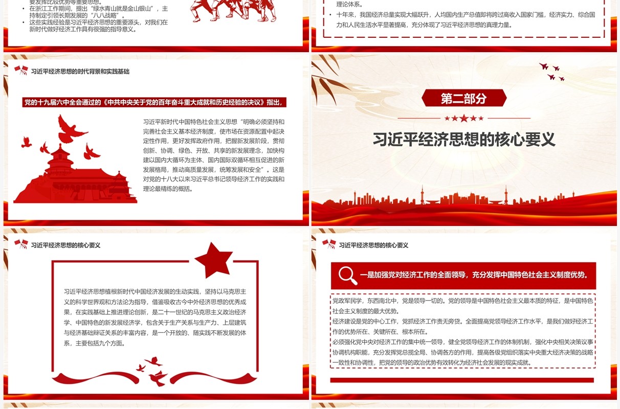 深刻领悟总书记经济思想的逻辑PPT模板