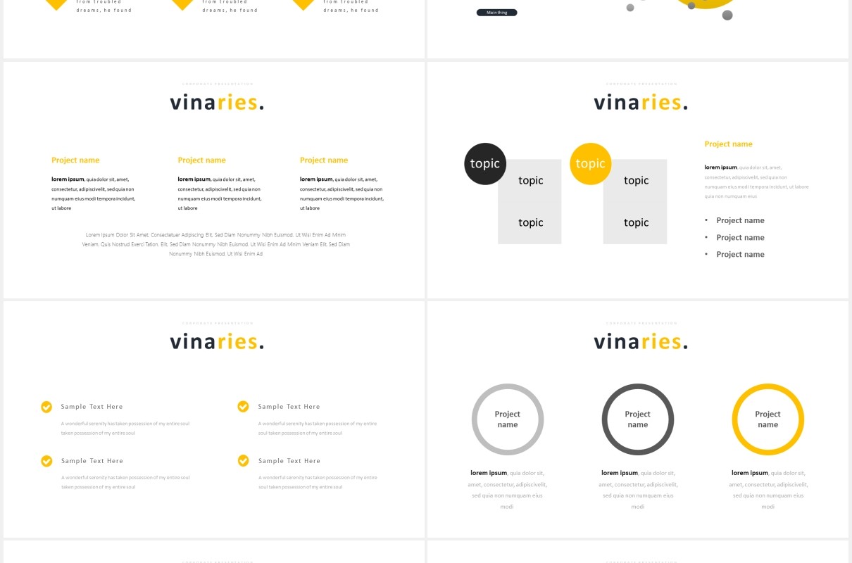 简约公司宣传工作计划报告PPT模板Vinaries Powerpoint Template