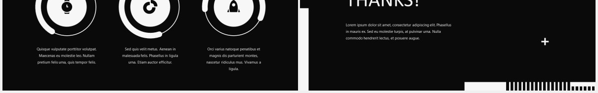黑白深色工作报告图文排版设计PPT模板BHAIQUE - Black and White Powerpoint Template