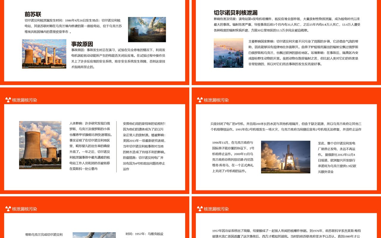 核泄漏核污染危机问题典型案例解析动态PPT模板