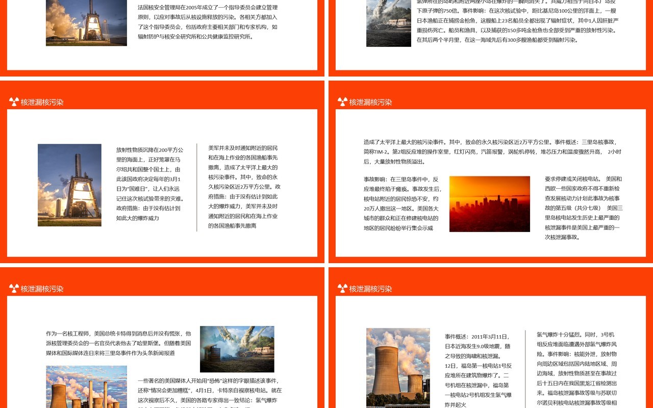 核泄漏核污染危机问题典型案例解析动态PPT模板