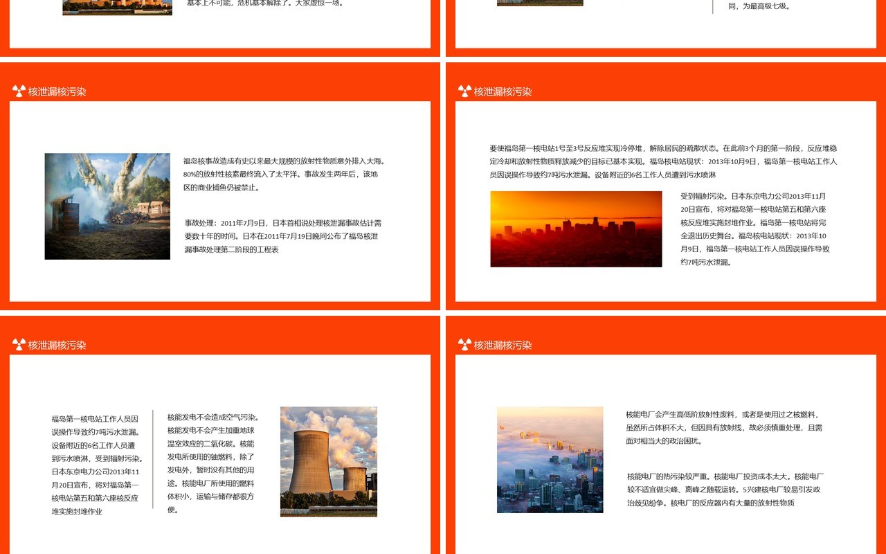 核泄漏核污染危机问题典型案例解析动态PPT模板