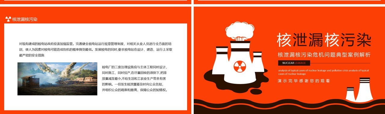 核泄漏核污染危机问题典型案例解析动态PPT模板