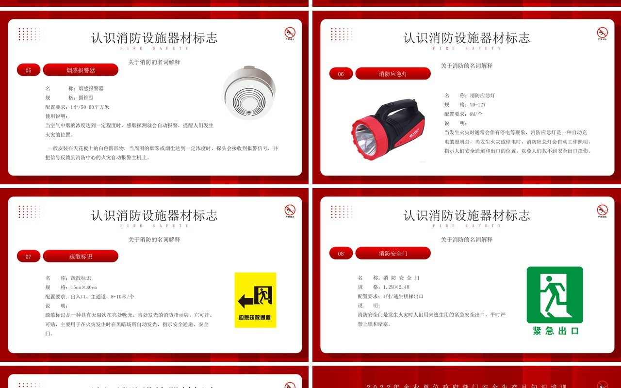 红色卡通风公共消防知识培训PPT模板