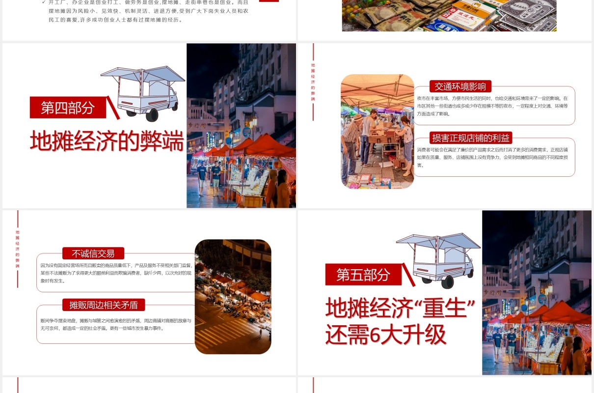 地摊经济宣传介绍PPT模板