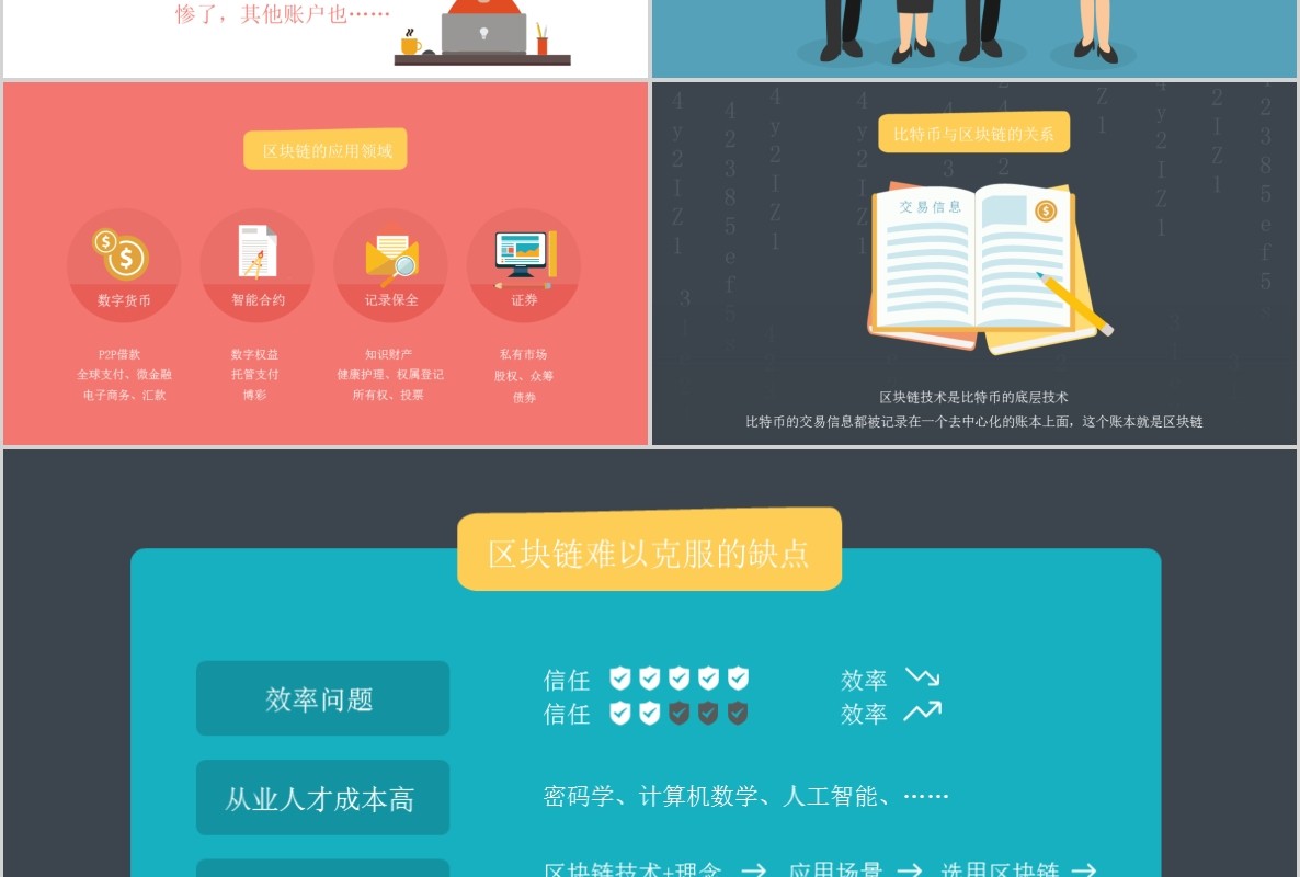 科技创新区块链技术PPT模板51