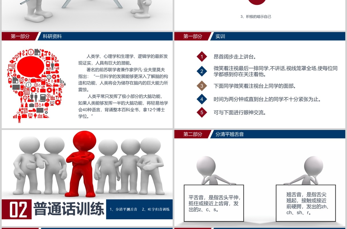 商务演讲与口才培训讲师训练PPT课件模板