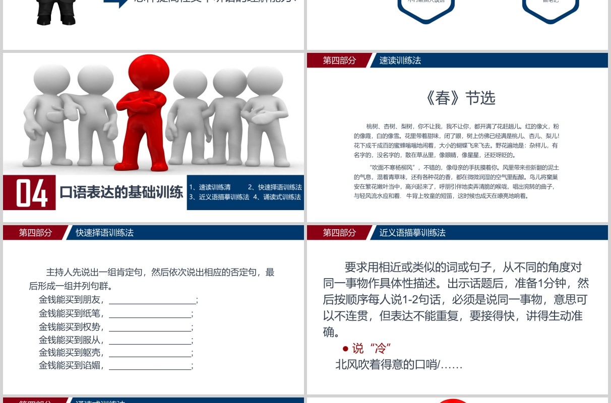 商务演讲与口才培训讲师训练PPT课件模板