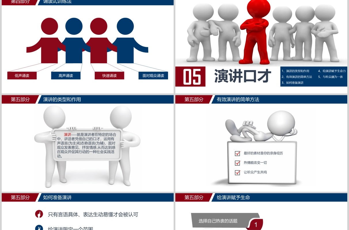 商务演讲与口才培训讲师训练PPT课件模板