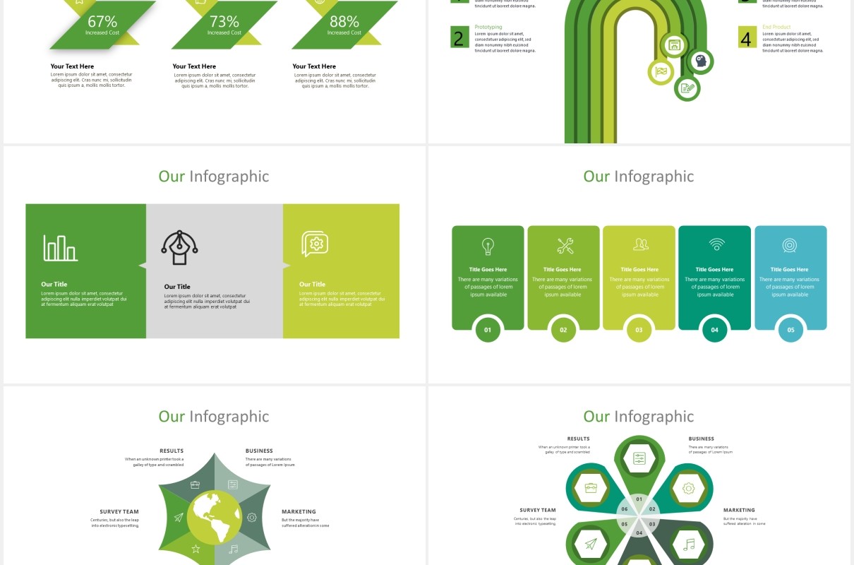 绿色简约工作计划述职报告PPT模板story powerpoint template