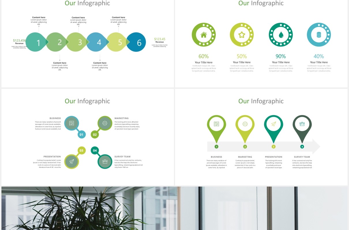 绿色简约工作计划述职报告PPT模板story powerpoint template