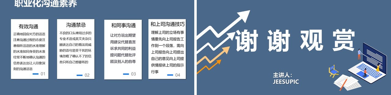商务简约企业职业化素养提升员工管理培训PPT模板