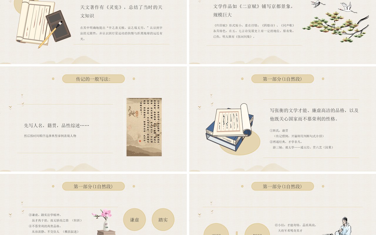 部编版高中语文必修四张衡传课件PPT模板