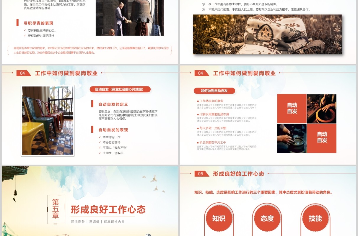 员工心态培训爱岗敬业责任心学习PPT模板