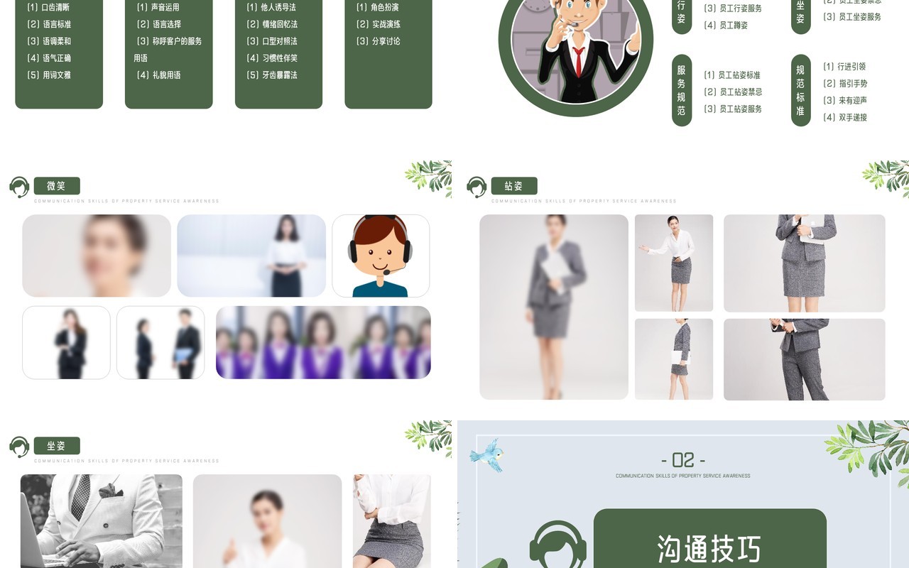物业服务意识沟通技巧培训PPT模板