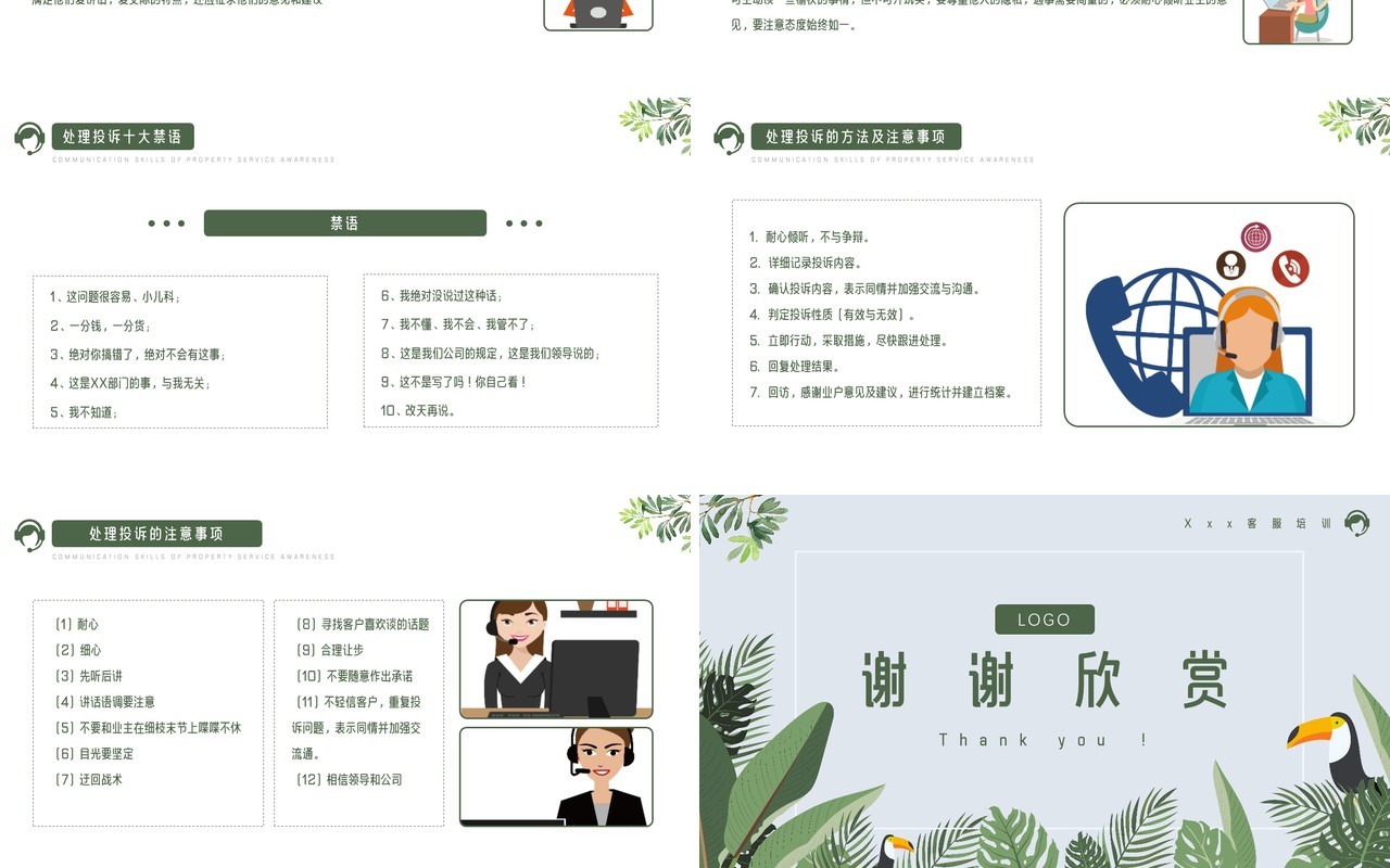 物业服务意识沟通技巧培训PPT模板