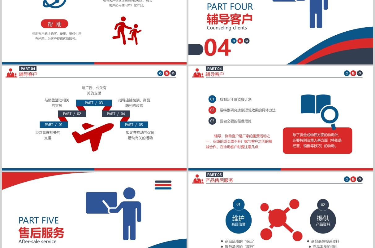 简约企业培训客户管理技巧职场关系PPT模板