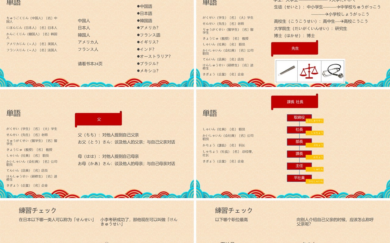 日语教学基础日语PPT模板