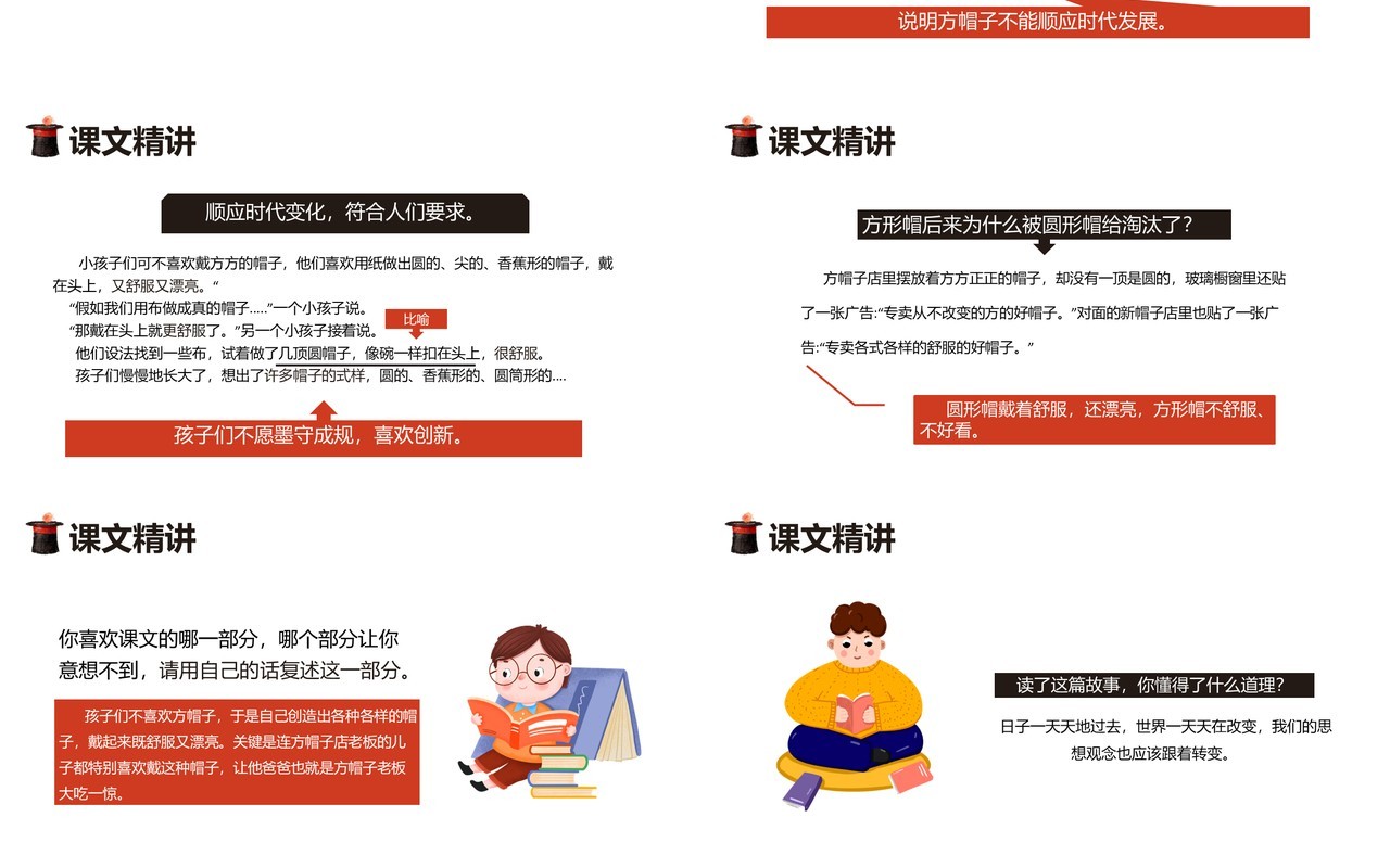 部编版三年级语文下册方帽子店课件PPT模板