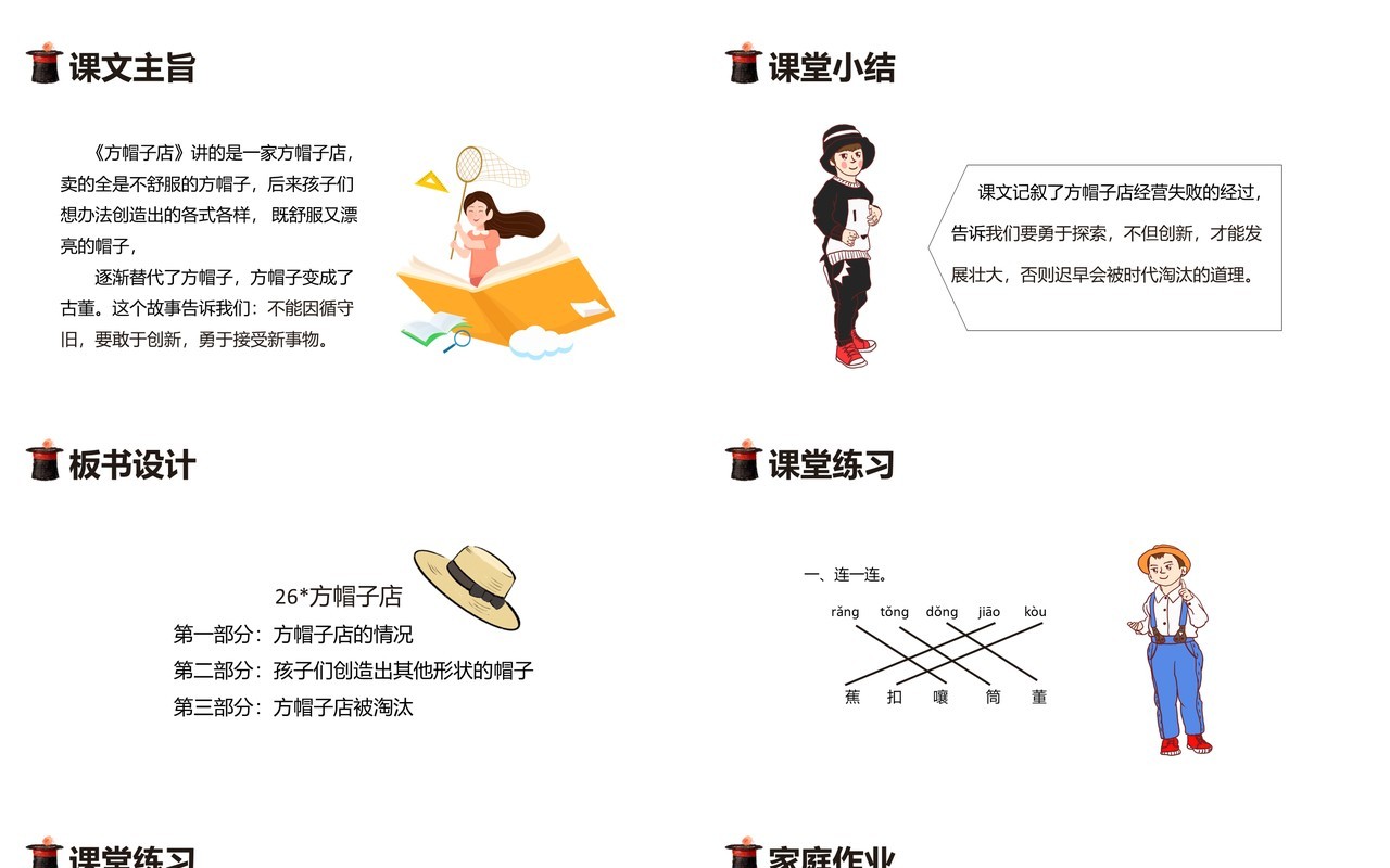 部编版三年级语文下册方帽子店课件PPT模板