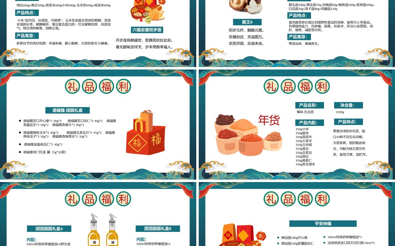绿色国潮新年春节员工福利发放方案PPT模板