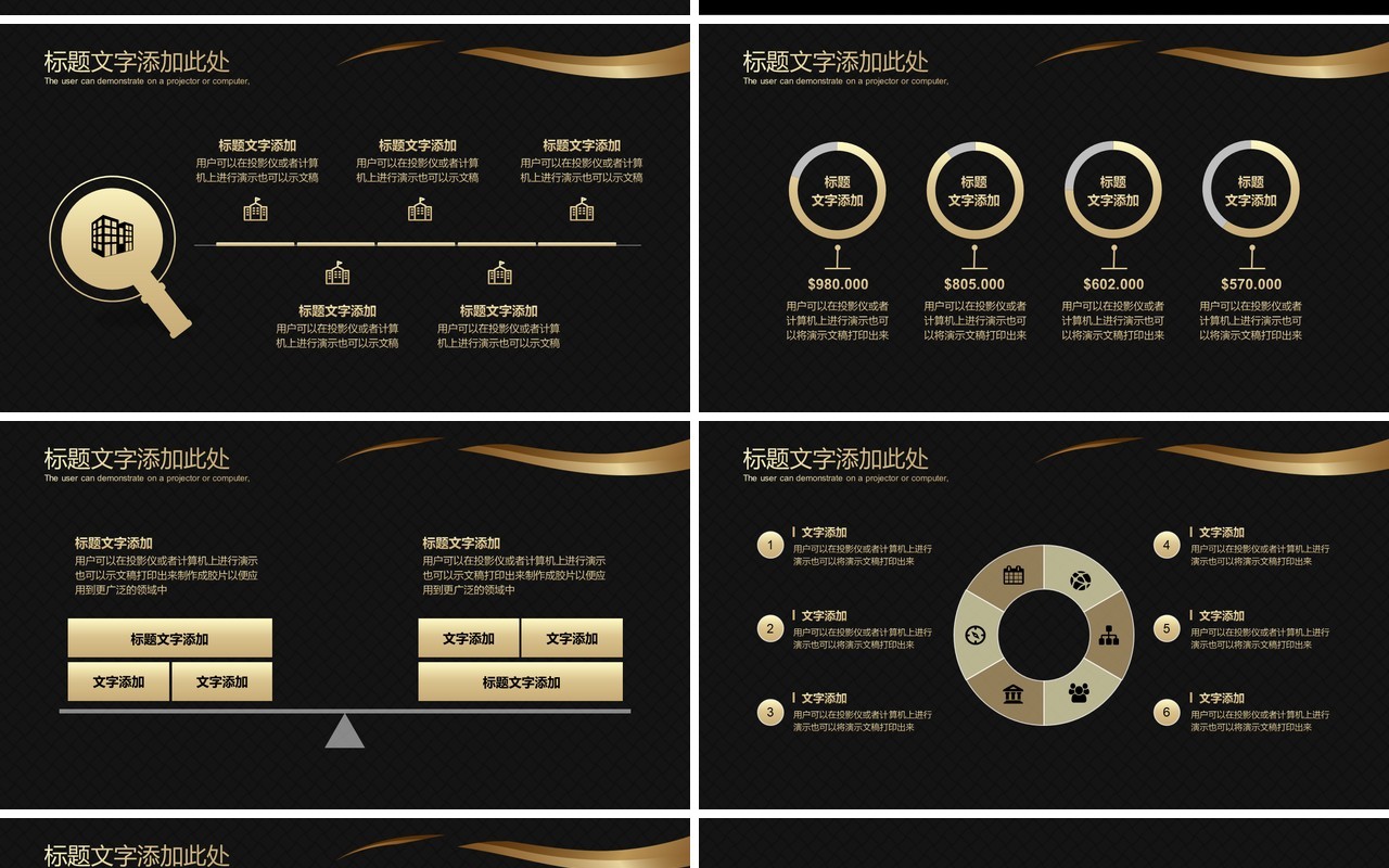 黑金色品牌推广商业计划书PPT模板