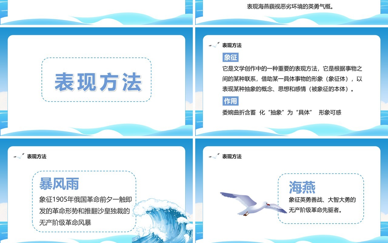 部编版九年级语文下册海燕课件PPT模板