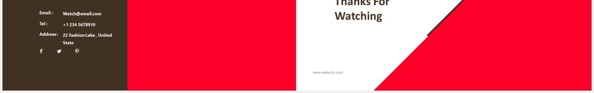 手表店产品介绍PPT图片版式设计模板Watch Shop Powerpoint Template