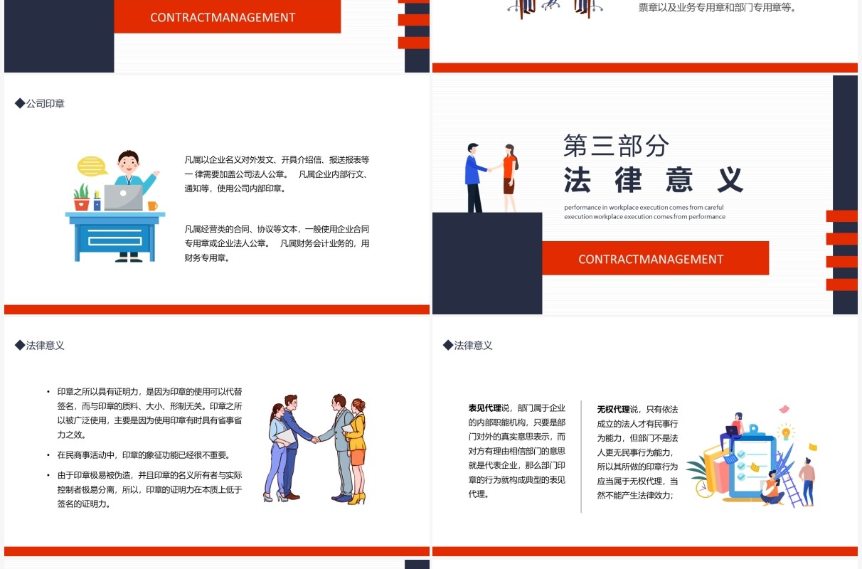印章合同管理中的法律风险动态PPT模板