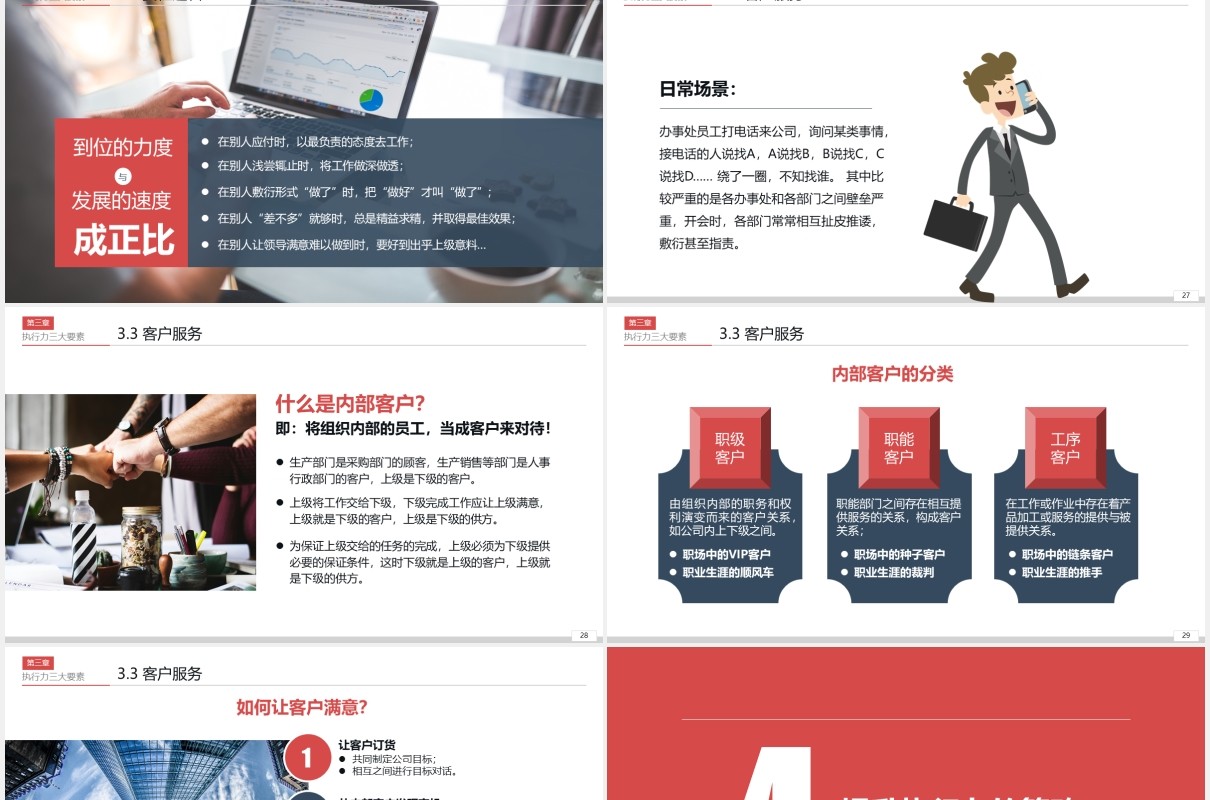 大气企业员工管理培训打造卓越执行力团队精神企业文化PPT模板