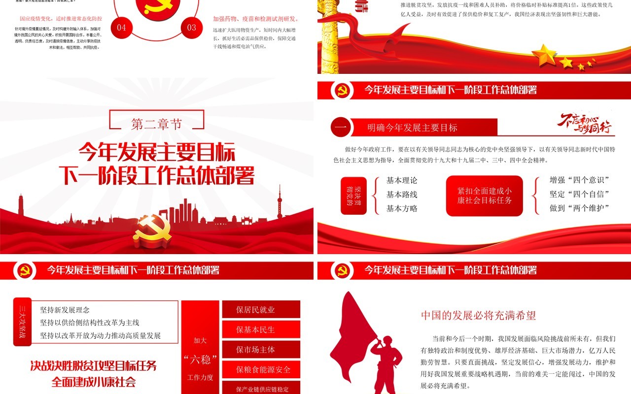 学习解读两会重点精神政府工作报告党建PPT模板