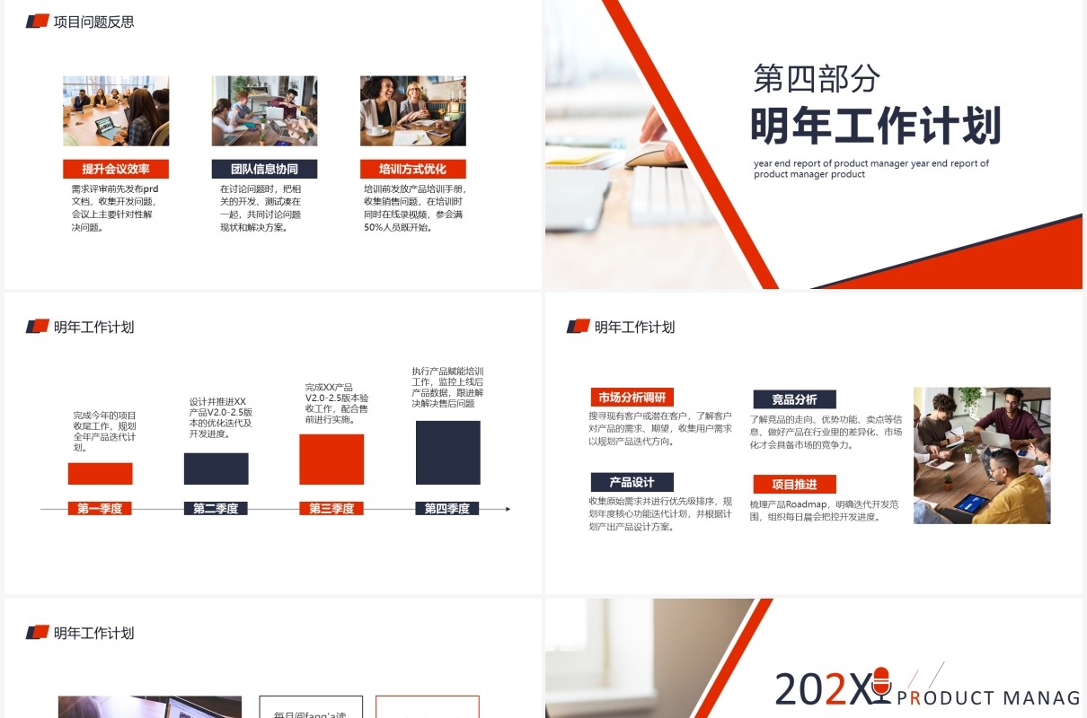 产品经理年终工作总结报告计划汇报动态PPT模板
