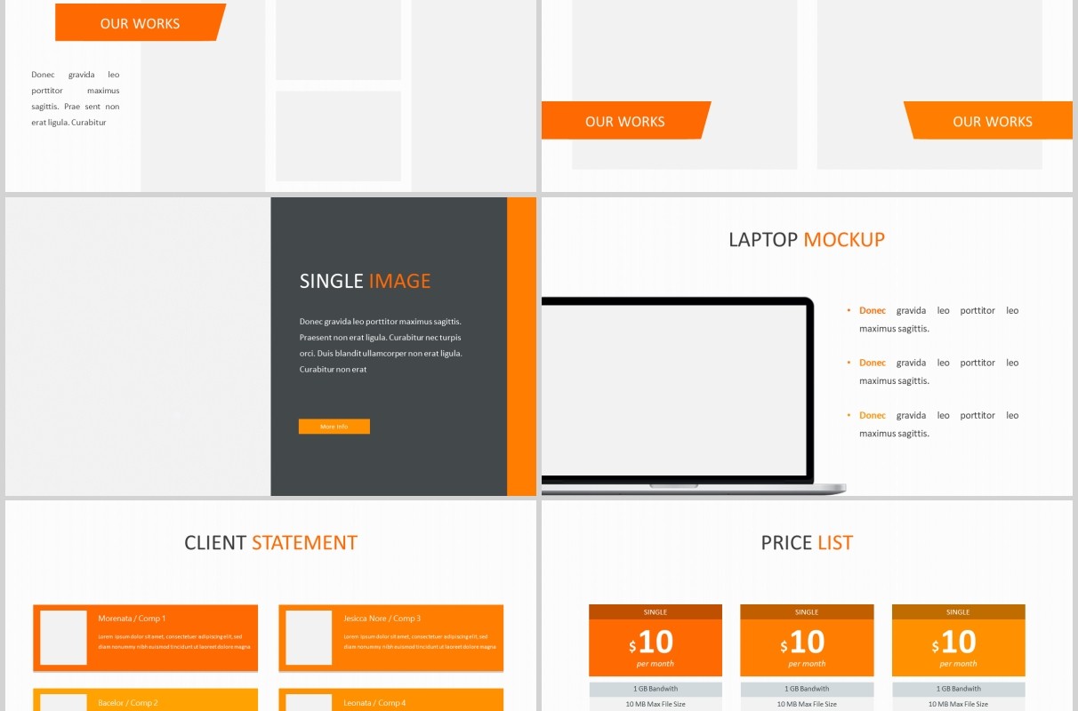 橙色简约学校教育宣传PPT图片排版模板School - Powerpoint Template