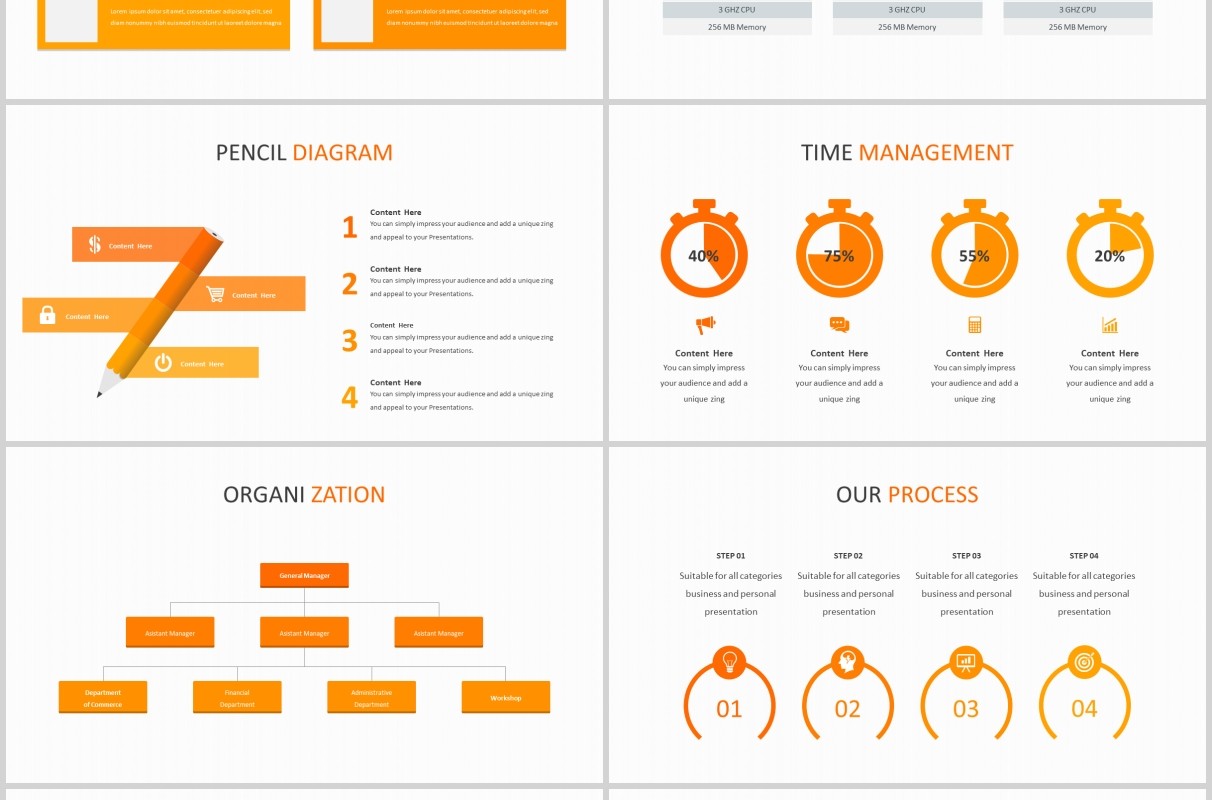 橙色简约学校教育宣传PPT图片排版模板School - Powerpoint Template