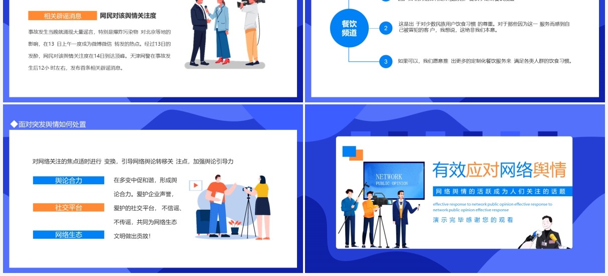 有效应对网络舆情动态PPT模板